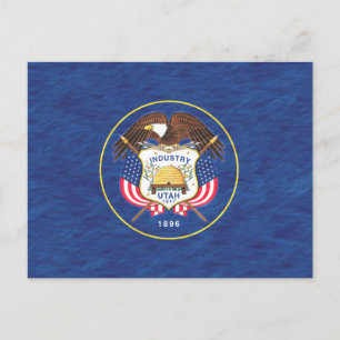 CARTE POSTALE UTAH FLAG