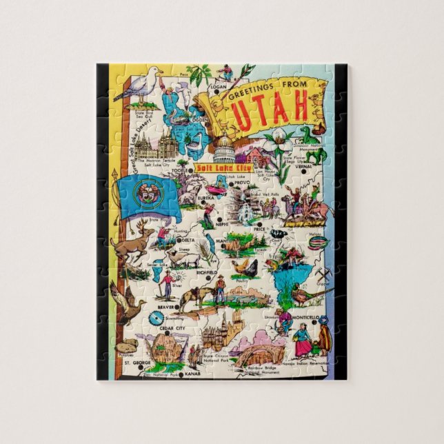 Carte postale Utah Jigsaw Puzzle (Vertical)