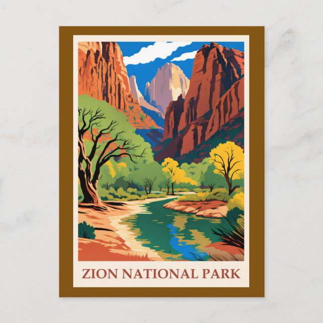 Carte Postale Utah - Parc national de Zion (Devant)