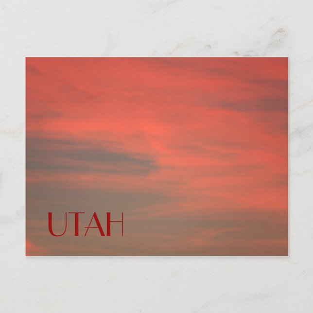 Carte postale UTAH Red Sky (Devant)