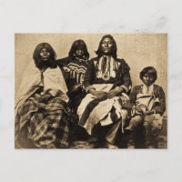 Ute Family Vintage Stereoview Sepia