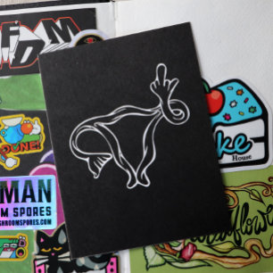 Carte Postale Uterus à doigt moyen Pro-choix