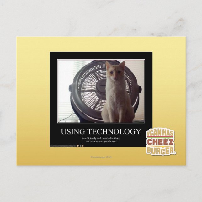 Carte Postale Utilisation de la technologie (Devant)