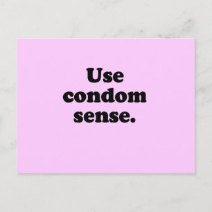 CARTE POSTALE UTILISER LE SENS CONDOM