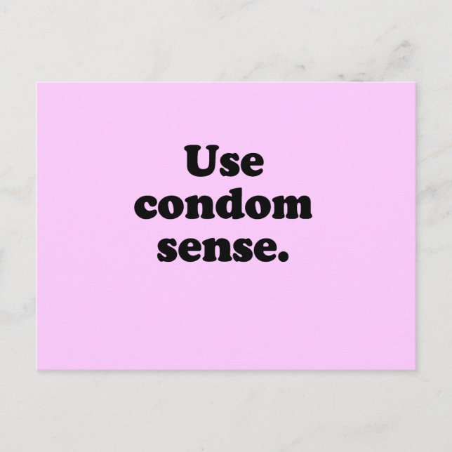 CARTE POSTALE UTILISER LE SENS CONDOM (Devant)