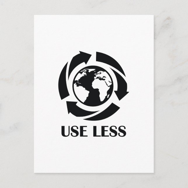 Carte Postale Utiliser moins (Devant)