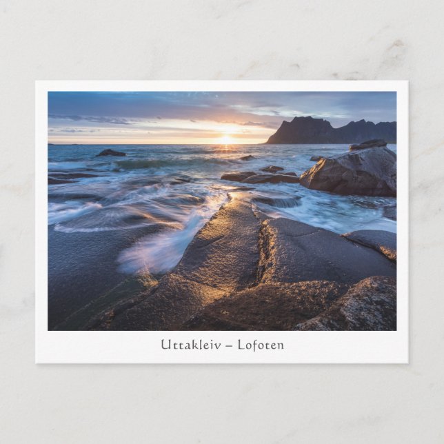 Carte Postale Uttakleiv Lofoten Norvège (Devant)