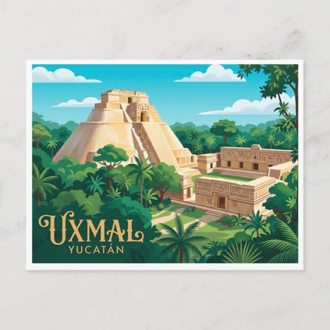 Carte Postale Uxmal Muna Mexique (Devant)