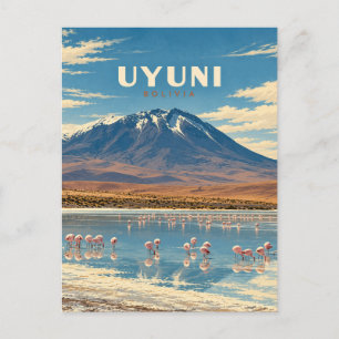 Carte Postale Uyuni Bolivie Art de Voyage Vintage