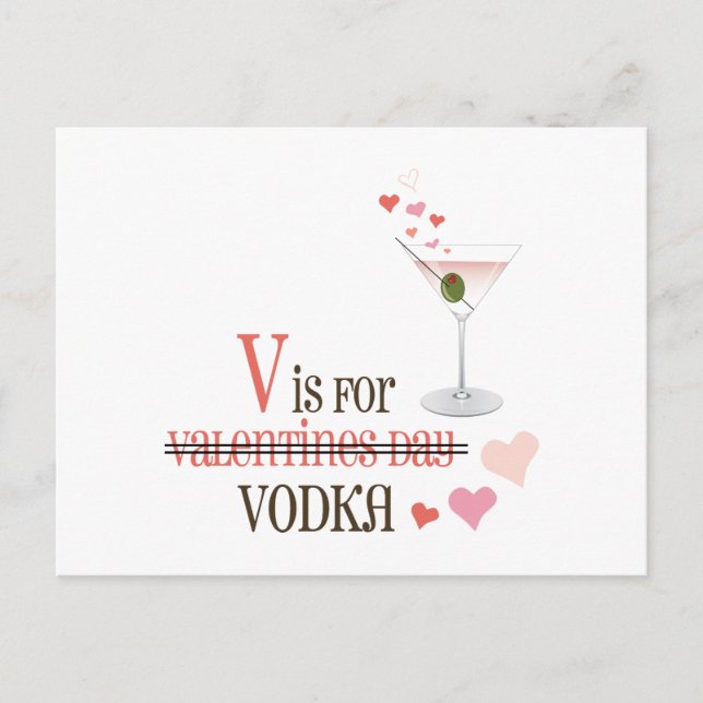 Carte Postale V est pour Vodka (Devant)