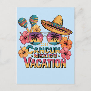 Carte Postale Vacances à Cancun au Mexique Plage Tropical Été