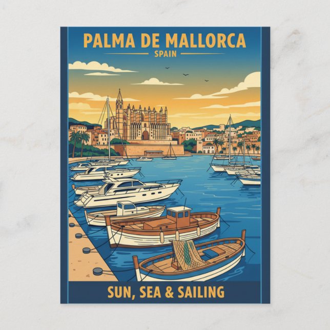 Carte Postale Vacances à Palma de Majorque en Espagne (Devant)