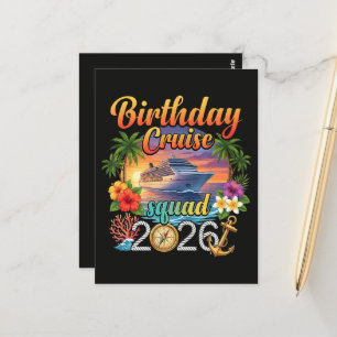 Carte Postale Vacances d'anniversaire en croisière