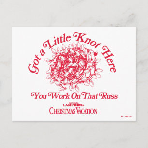 Carte Postale Vacances de Noël Donnez un petit noeud ici