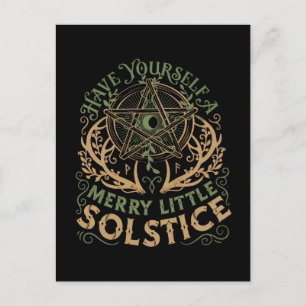 Carte Postale Vacances de Noël Yule Solstice d'Hiver