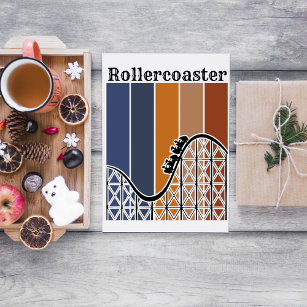 Carte Postale Vacances d'été à cheval Rollercoaster Retro