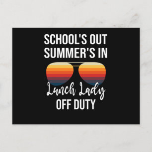 Carte Postale Vacances d'été Diplôme Déjeuner d'école