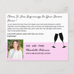 Carte Postale Vacances du Nouvel An dans l'immobilier