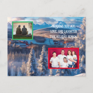 Carte postale Vacances en famille d'hiver - person