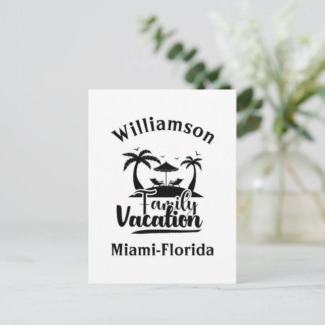 Carte Postale Vacances familiales personnalisées (Debout devant)