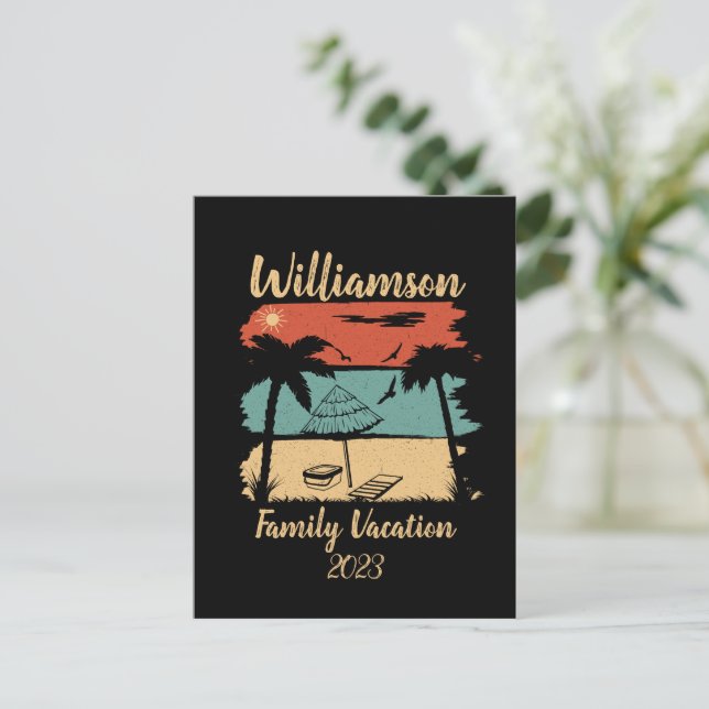 Carte Postale Vacances familiales personnalisées (Debout devant)