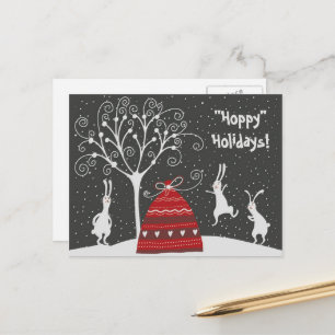 Carte postale Vacances Hiver Bunny Hoppy