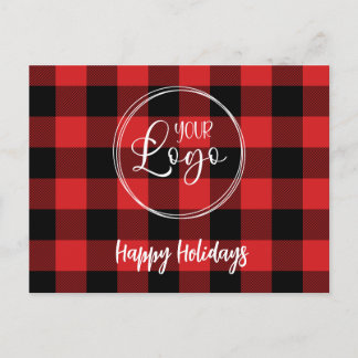Carte Postale Vacances Logo Buffalo noir et rouge Plaid