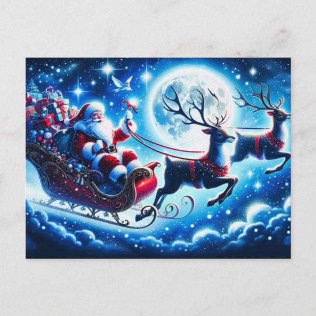 Carte postale vacances Père Noël (Devant)