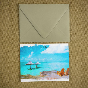 Carte Postale Vacances plage de Belize tropical