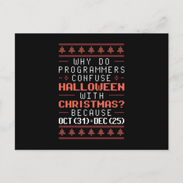 Carte Postale Vacances programmeur (Devant)