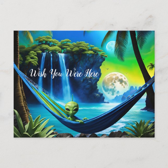 Carte Postale Vacances sur une plage extraterrestre - Vous aurie (Devant)