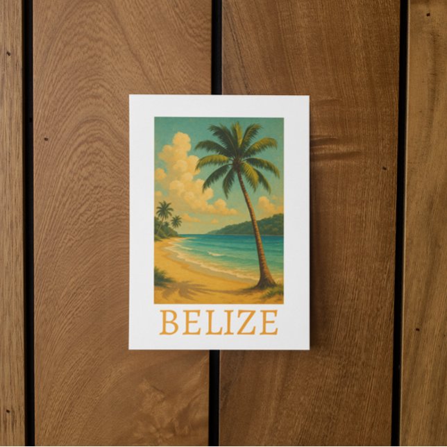 Carte Postale Vacances tropicale Belize Beach Caraïbes (Tropical Belize Beach Caribbean Vacation Postcard)