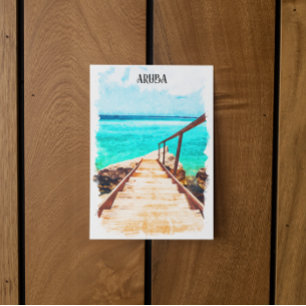 Carte Postale Vacances tropicales minimalistes à Aruba dans les 