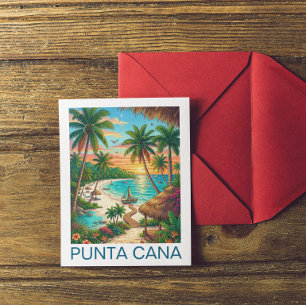 Carte Postale Vacances Vintage Punta Cana République dominicaine