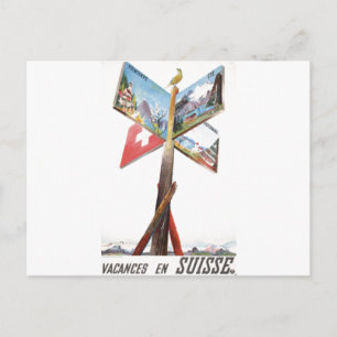 Carte Postale Vacances vintages en Suisse