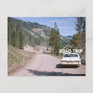 Carte Postale Vacances vintages Montana Road Trip Voiture classi