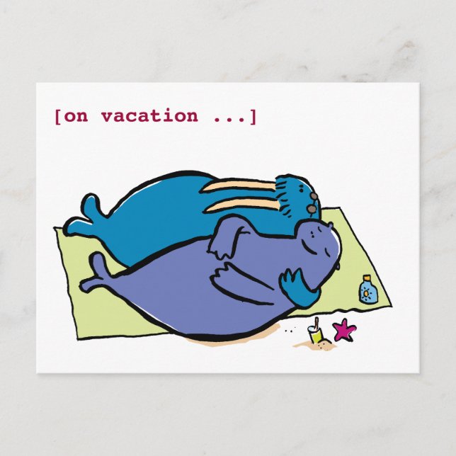 Carte Postale Vacances Walrus, [en vacances ...] (Devant)