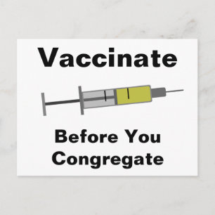 Carte Postale Vacciner avant votre congrégation