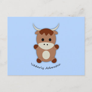 Carte Postale Vache adorable âgée