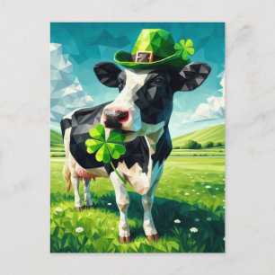 Carte Postale Vache adorable de la Saint-Patrick