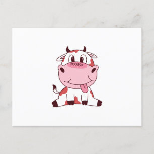 Carte Postale Vache de bébé mignonne