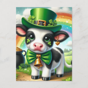 Carte Postale Vache de la journée Saint-Patricks