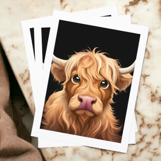 Carte Postale Vache des Hautes Terres