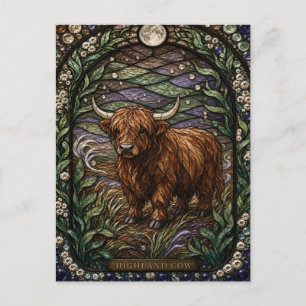 Carte Postale Vache des Highlands Moor des Highlands Illumina Vi