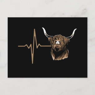Carte Postale Vache écossaise des Highlands