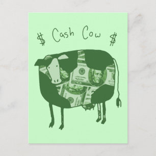 Carte Postale Vache en espèces