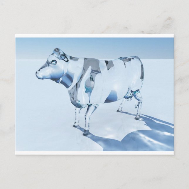 Carte Postale Vache en verre (Devant)