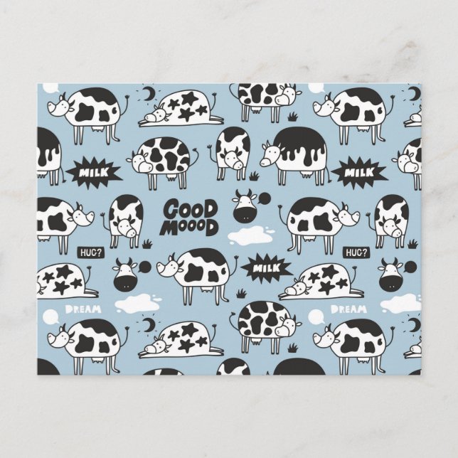 Carte Postale Vache et lait (Devant)