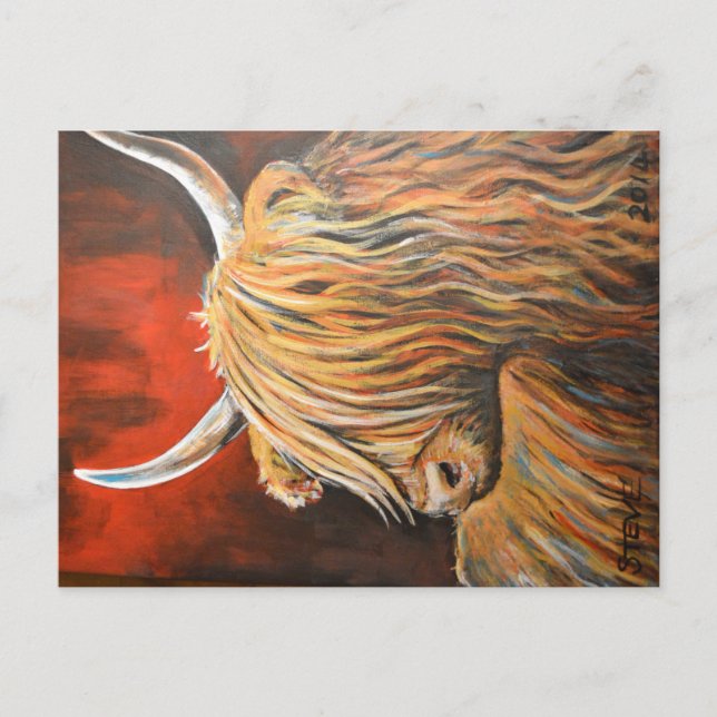 Carte Postale Vache fière (Devant)