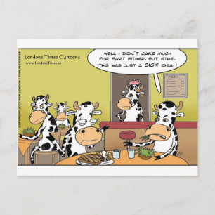 Carte Postale Vache Mange Mari Drôle Cadeaux Tee - shirt Mugs & 